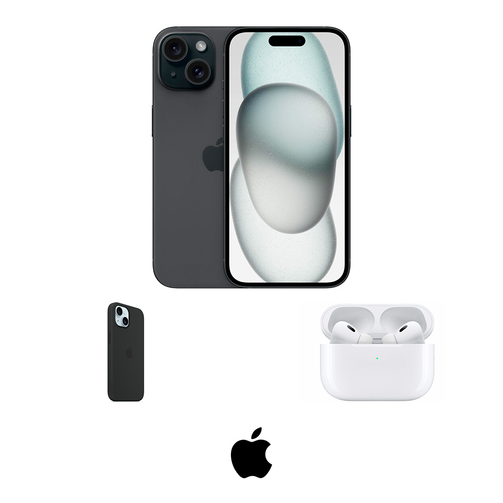 Funda de silicona con MagSafe para iPhone 15 Pro Negro - Apple